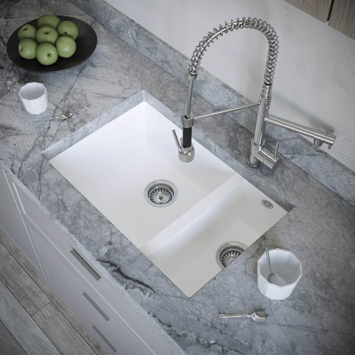 201 Maryfass undermount double bowl kitchen corian sink