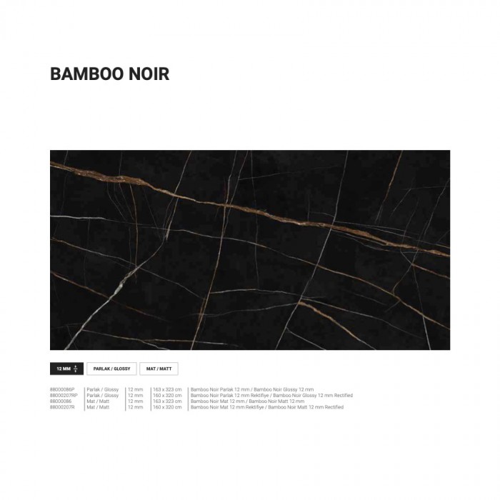 Bamboo Noir Porcelain Slab