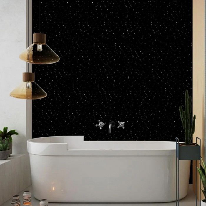 Star Black M-33 Solid Surface Shower Wall Panel