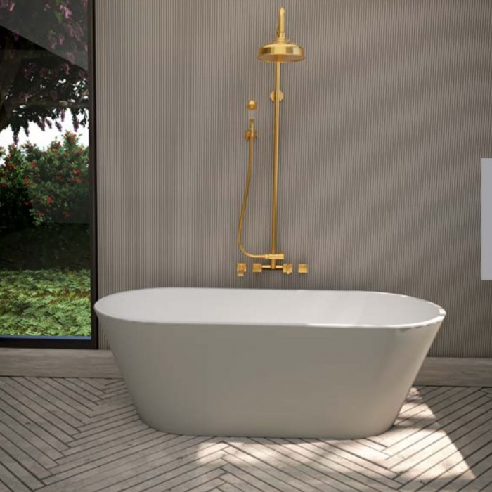 Corvus Solid Surface Freestanding Bathtub