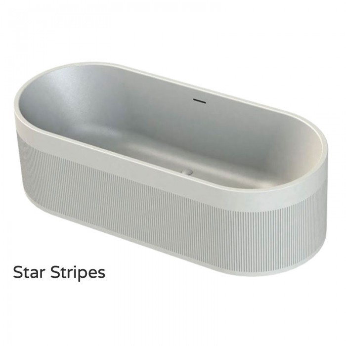 Star Stripes Solid Surface Freestanding Bathtub