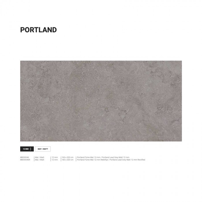 Portland Lead Gray Porcelain Slab