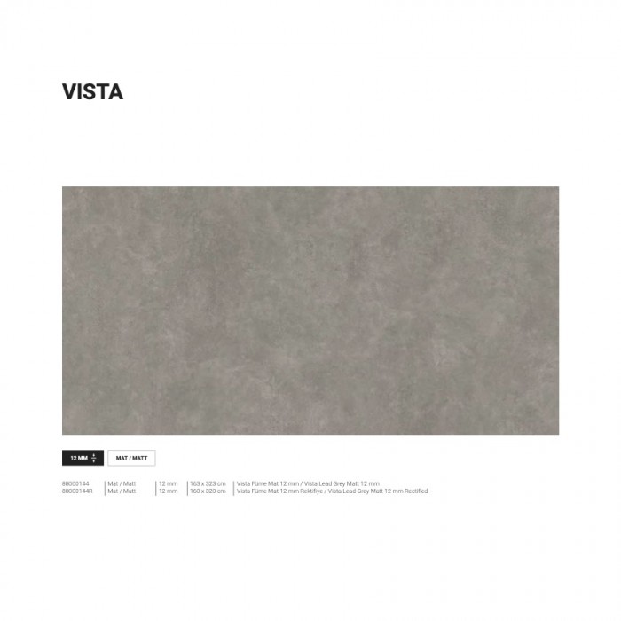 Vista Lead Gray Porcelain Slab