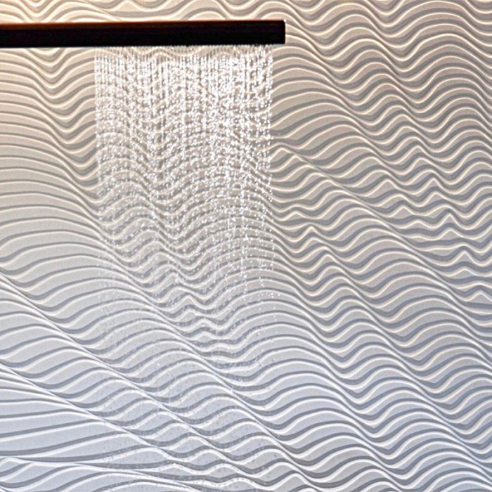 Wave Solid Surface Shower Wall Panel